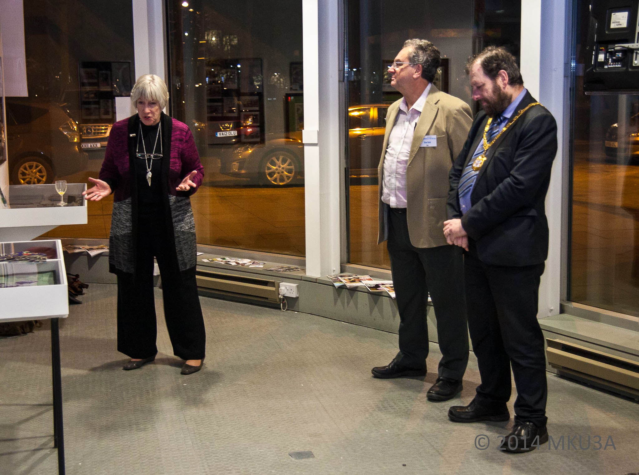 The National Chairman of U3A, Barbara Lewis, Chair of Milton Keynes University of the Third Age, Stephen Royle and the Mayor of Milton Keynes, Councillor Brian White